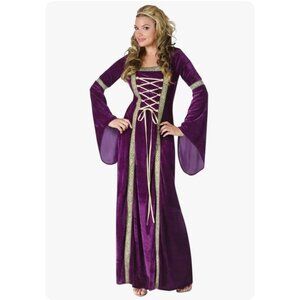 NWT RENAISSANCE LADY COSTUME XS 0-4 VELVET GOWN LACE UP BODICE